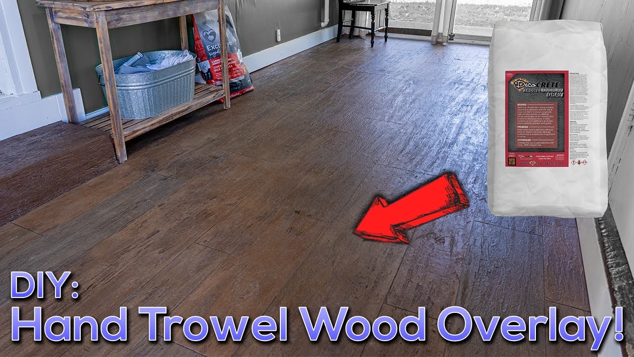 How to Create a Hand Troweled Wood Textured Concrete Overlay!