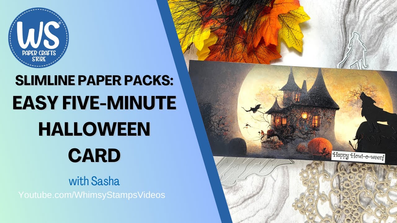 EASY FIVE-MINUTE Halloween Card! | Tutorial with Whimsy Stamps