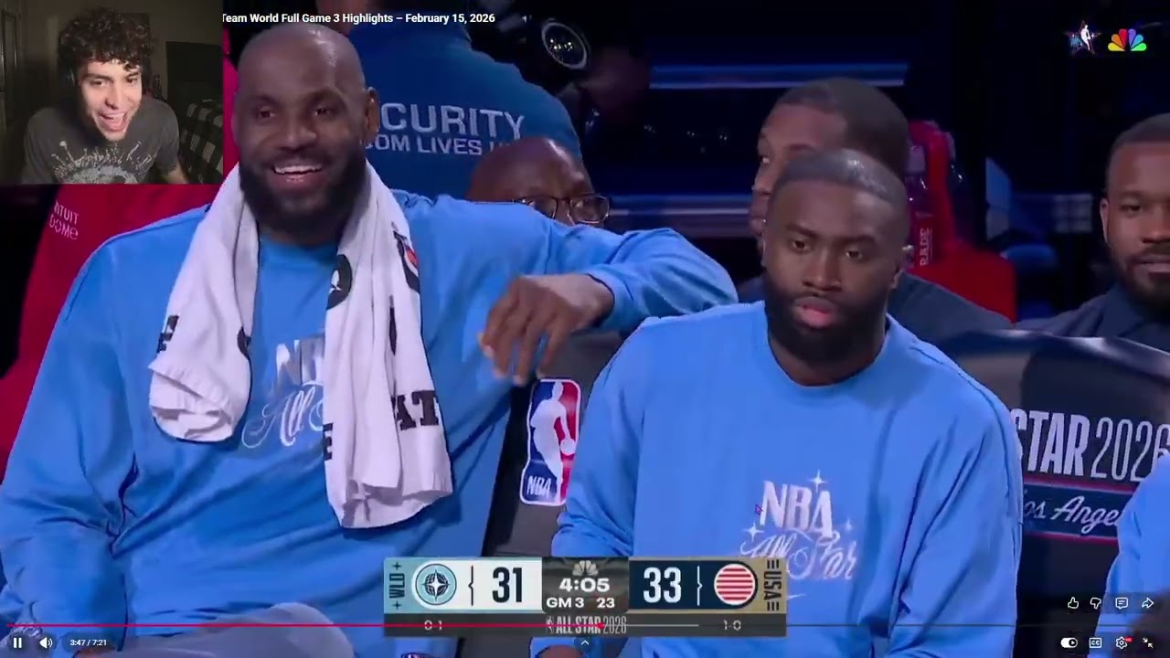 THANGOREACTS NBA All Star Game | Team USA Stripes vs Team World Full Game 3 Highlights