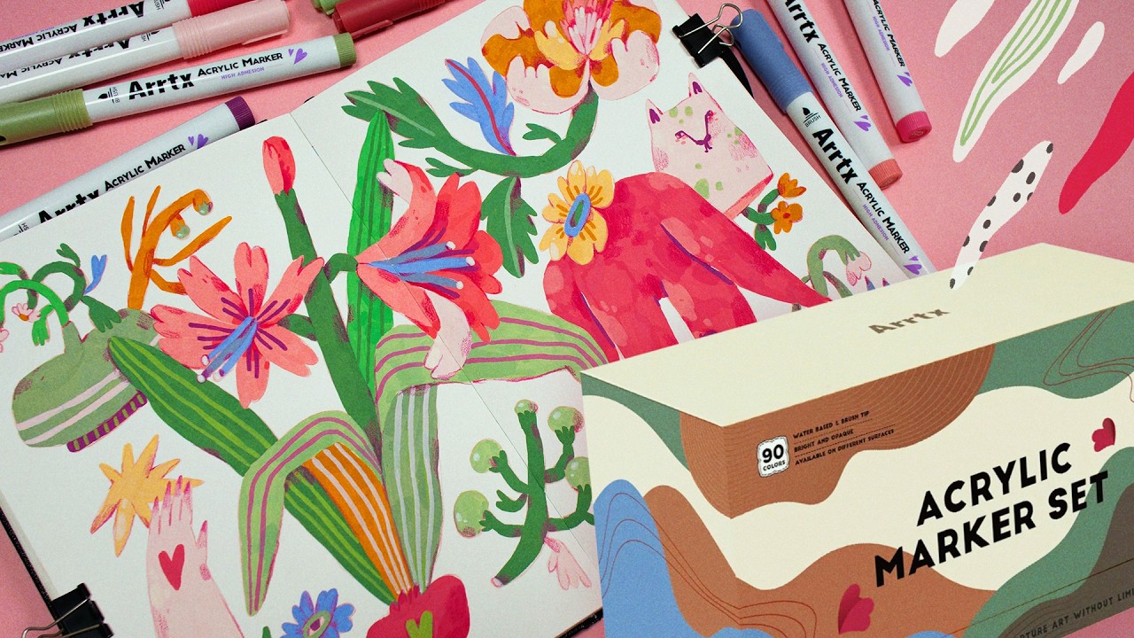 ARRTX ACRYLIC MARKERS REVIEW ✨ honest thoughts & sketching fun