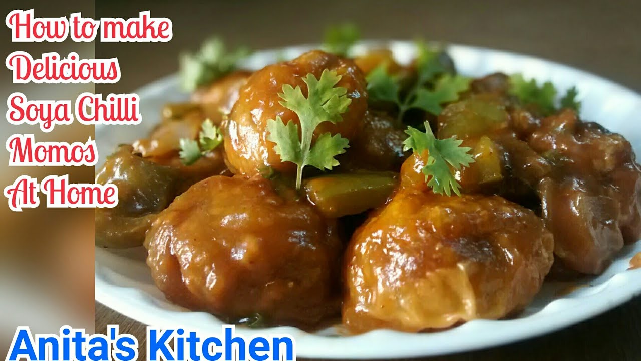 Soya Chilli Momos- Chilli momos recipe - delicious party snack - indo chinese recipe