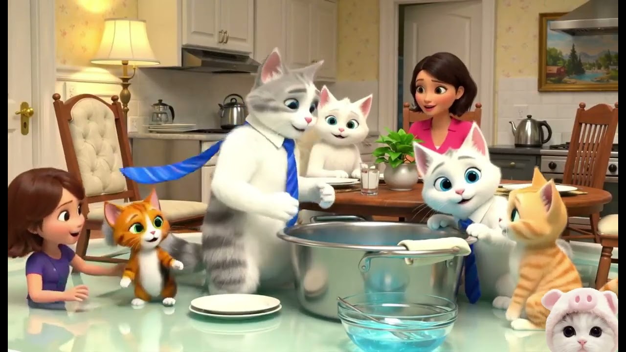 The Kitten Who Turned Black, Fun song, kids videos for kids, kids songs, kids cartoons, kids movies