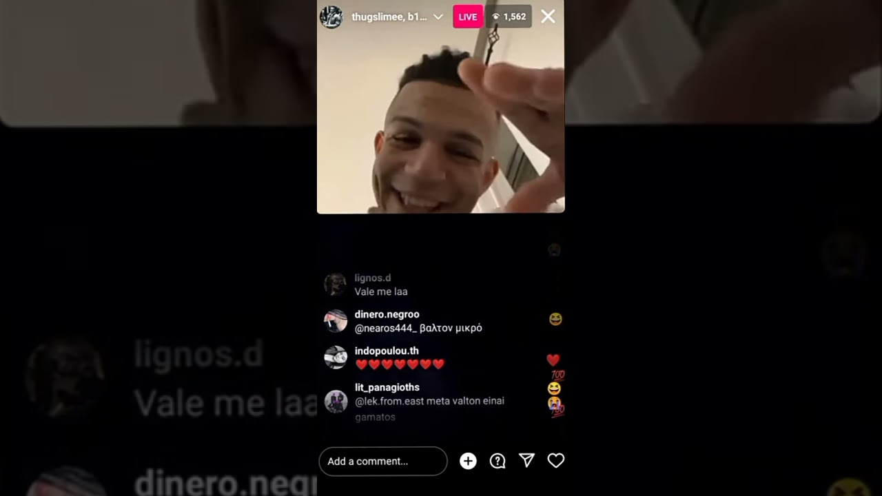 O thug slime &mu;έ&nu;&epsilon;&iota; ά&phi;&omega;&nu;&omicron;&sigmaf; &alpha;&pi;ό fan tou &sigma;&tau;&omicron; live tou😂😂
