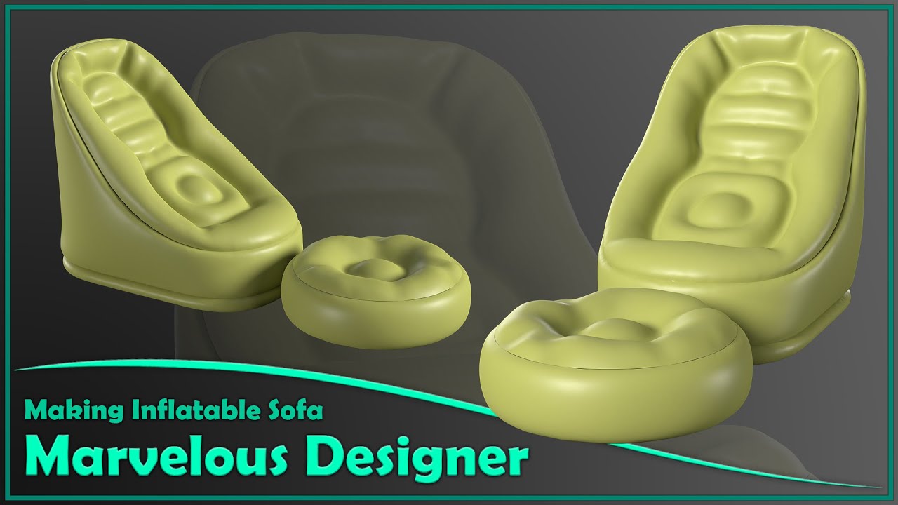 Making inflatable sofa in Marvelous Dssigner