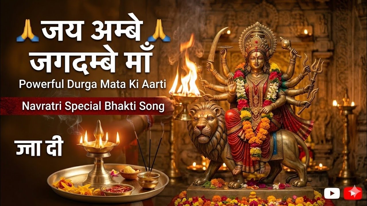 जय अम्बे जगदम्बे माँ 🙏 Powerful Durga Mata Ki aarti | Navratri Special Bhakti Song | Jai Mata Di