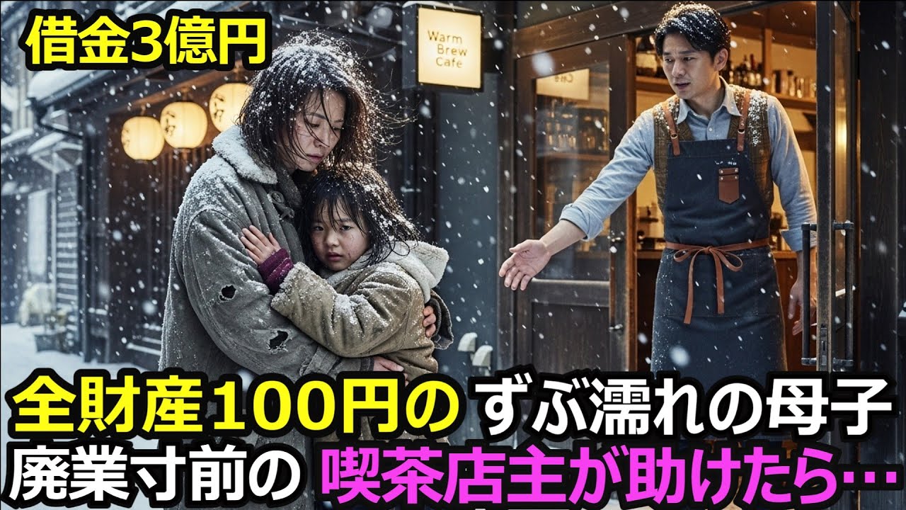 『100円しかないんです』借金3億円の母子を匿った喫茶店の店主→泣き崩れる母親を助けた結果…【感動する話】