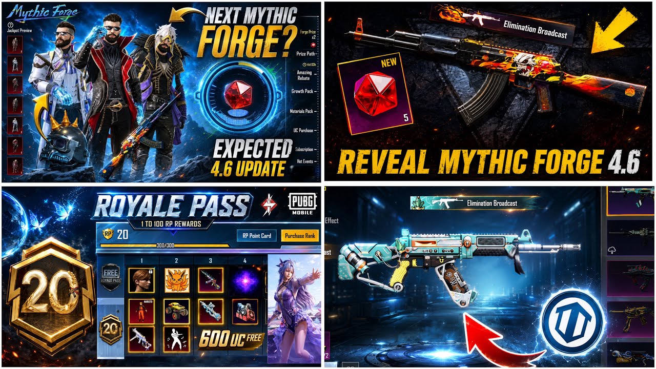 v4.6 ✅ ConfirmED Mythic Forge 4.6 // Hilfire Akm Bgmi 🔥 A21 Royal Pass // Selection Lucky Spin BGMI 