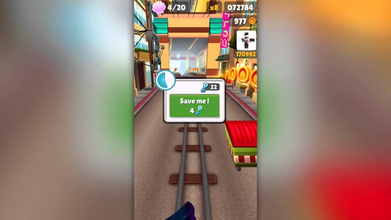 DINO! (Facebook Special Character) Subway Surfers: Bangkok Thailand (iPhone Gameplay)