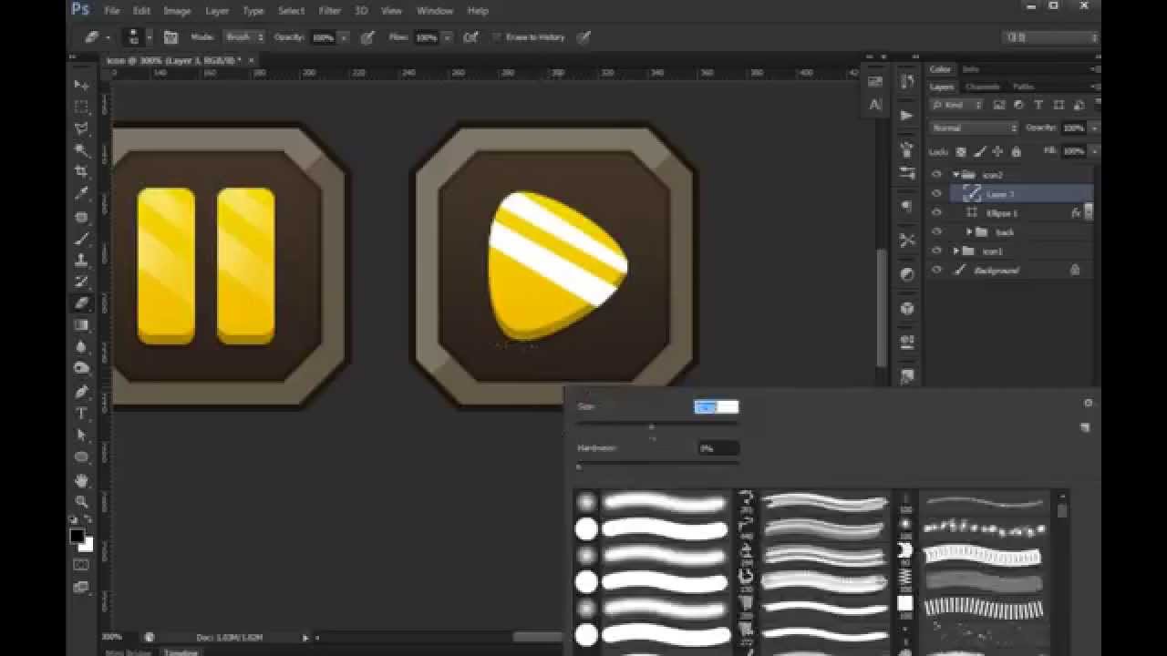 Photoshop Game Button #02 [UI design]