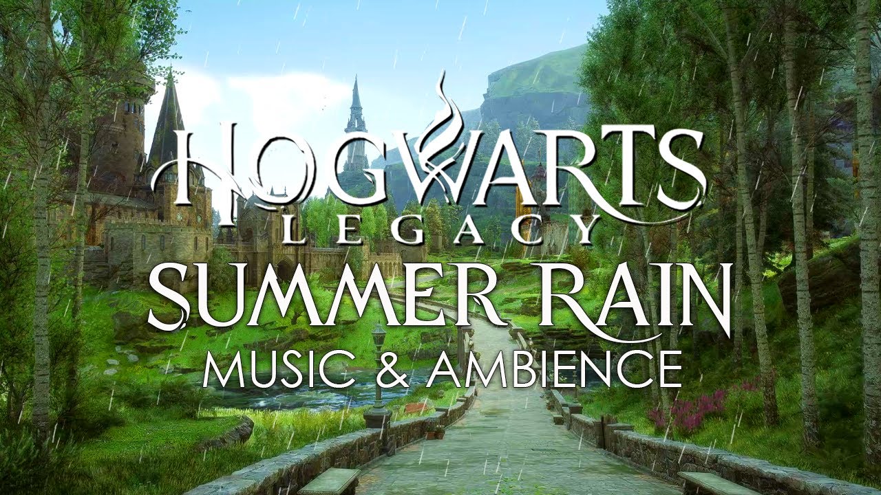 Hogwarts Legacy - Summer Rain in Hogwarts - Calming & Peaceful Harry Potter Music & Ambience