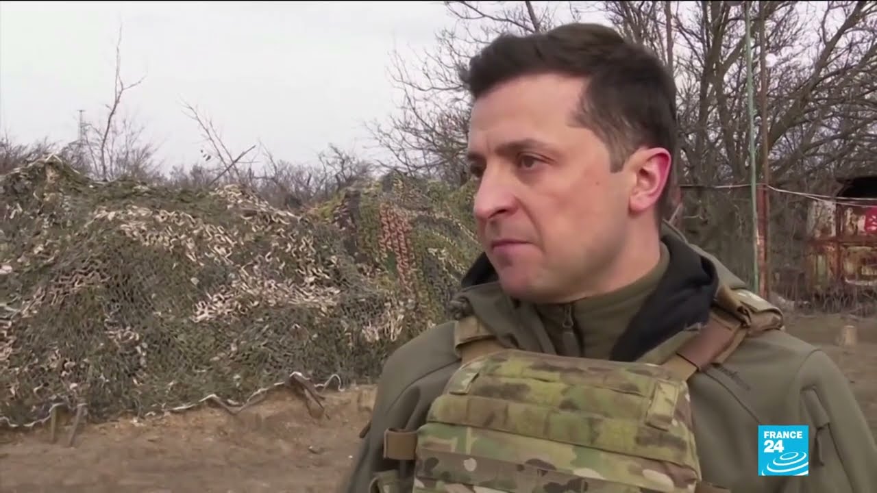 Ukraine's Zelensky visits frontline amid rising tensions with Russia April 2021