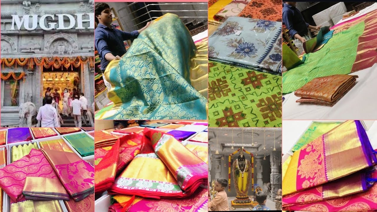Mugdha art studio Sarees Super Collection 😳😳 | Kanchi Pattu Sarees  | Wedding Sarees #vizag #mugdha