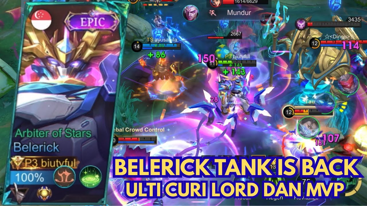 BELERICK IS BACK !!! ULTI DAPAT LORD DAN MVP !!! MUKUL BELERICK MALAH MUSUH YANG MENGHILANG !!!