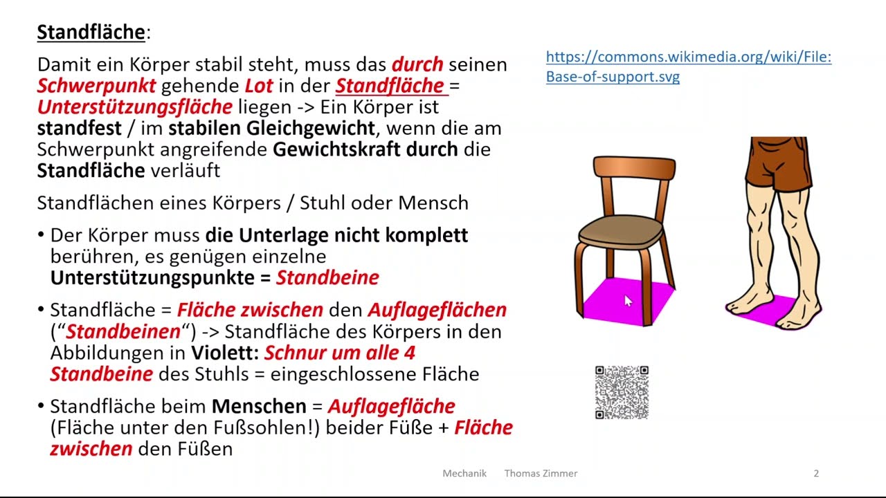 Mechanik 3: Standfl&auml;che, Standfestigkeit