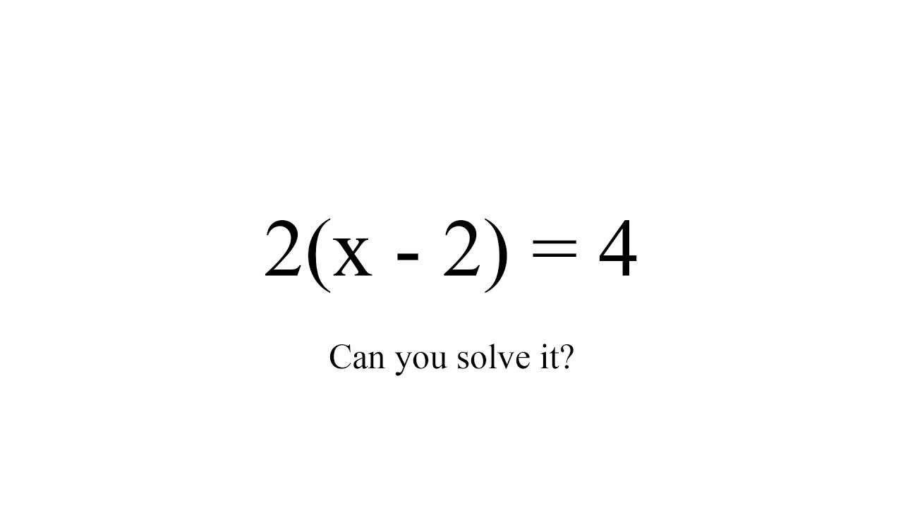 How to Solve Simple Linear Equations