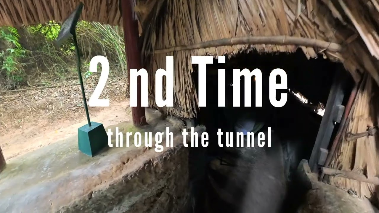 Walking through the Cu Chi Tunnel, Vietnam