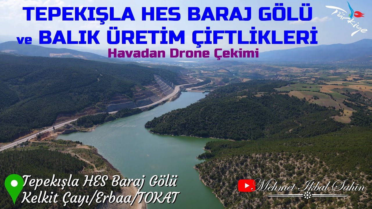 Tepekışla Barajı ve Balık Üretim Çiftlikleri / Kelkit Çayı / Erbaa / TOKAT - Drone Çekimi - 15.6.24