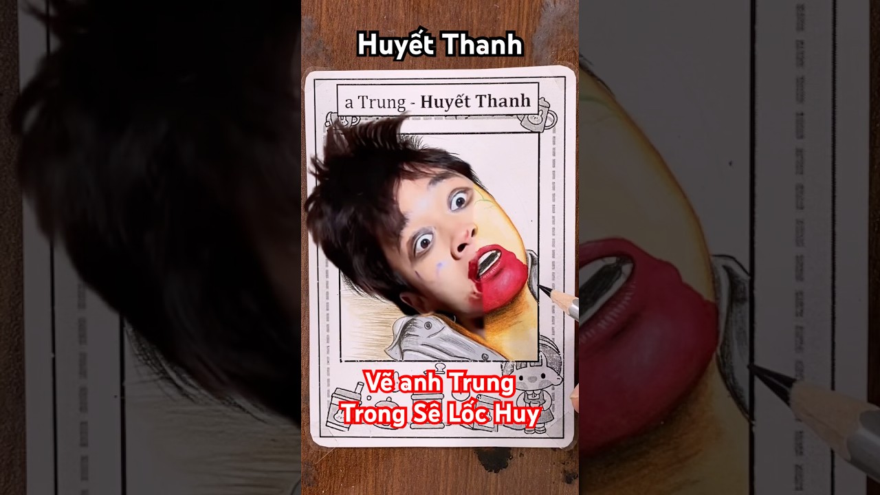 Vẽ anh Trung th&agrave;nh Zombie trong Huyết Thanh | S&ecirc; Lốc Huy | Oppa Huy Idol