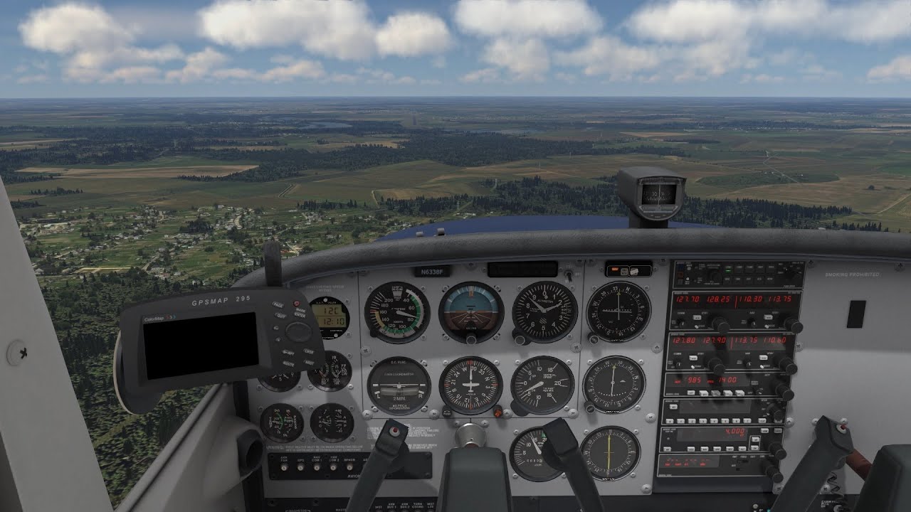 Prepar3D A2A Accu-Sim Cessna 172 landing in Brest