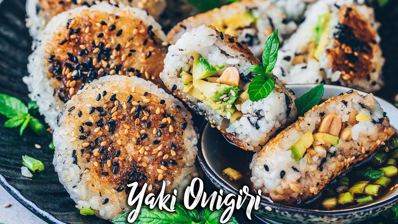 Japanische Yaki Onigiri - Knusprige Reisbällchen *Veganes Rezept*