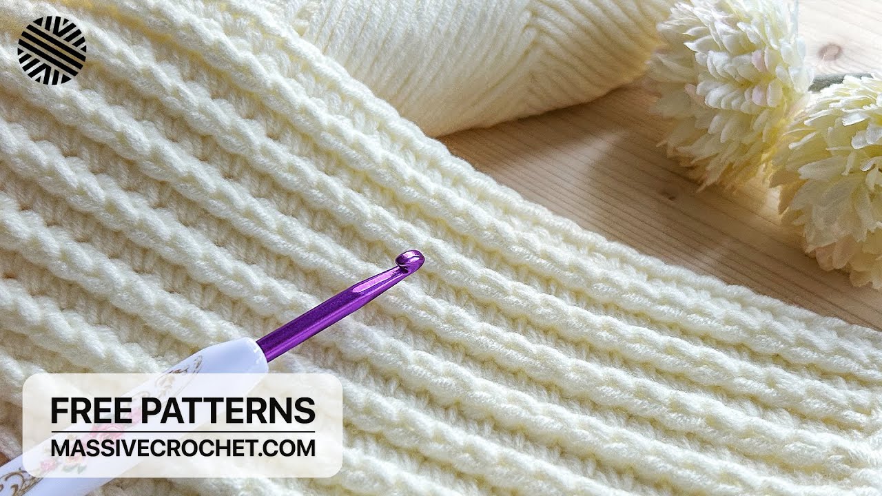 FAST & EASY Crochet Pattern For Beginners! ⚡️ 🥰 GORGEOUS Crochet Stitch for Blanket, Scarf & Hat