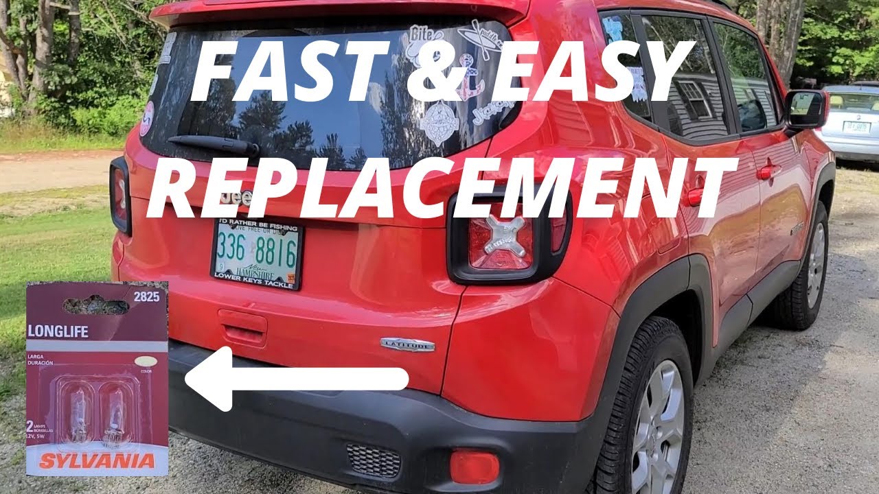 Замена лампы номерного знака Jeep Renegade