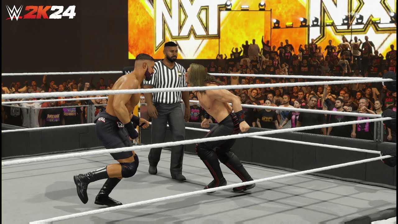 WWE 2K24 - Bron Breakker vs. Nathan Frazer | NXT