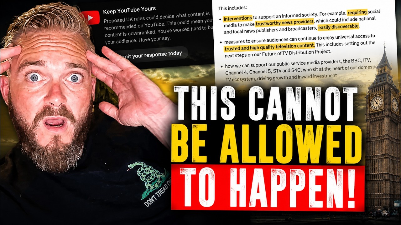 Правительство Великобритании хочет УНИЧТОЖИТЬ свободу слова на YouTube