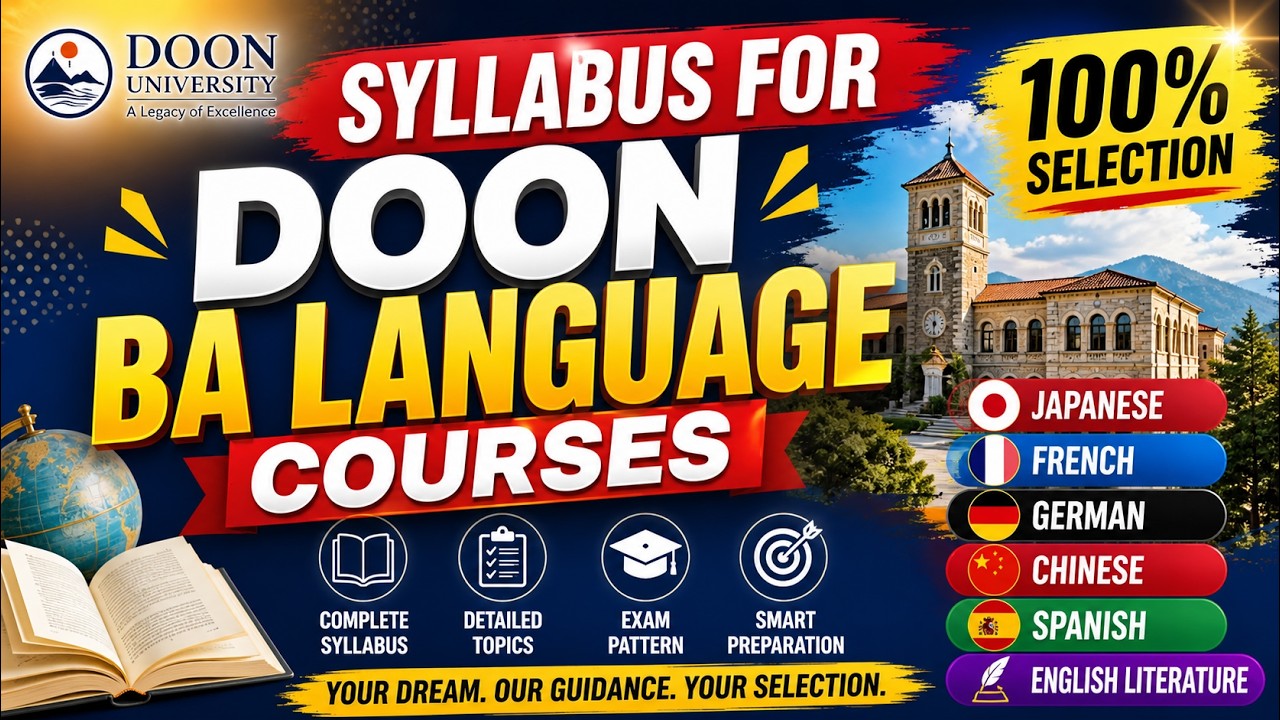 Syllabus For BA Language Program | DOON Entrance | Crash Course | #doonuniversity
