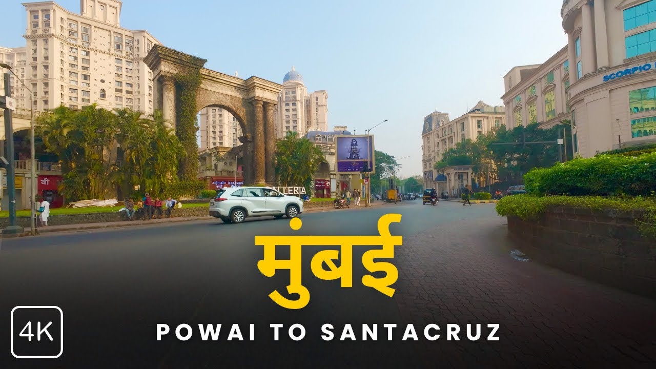 Powai → Santacruz | Mumbai Aesthetic Drive 🌿🏙️ | Ultra Realistic 4K