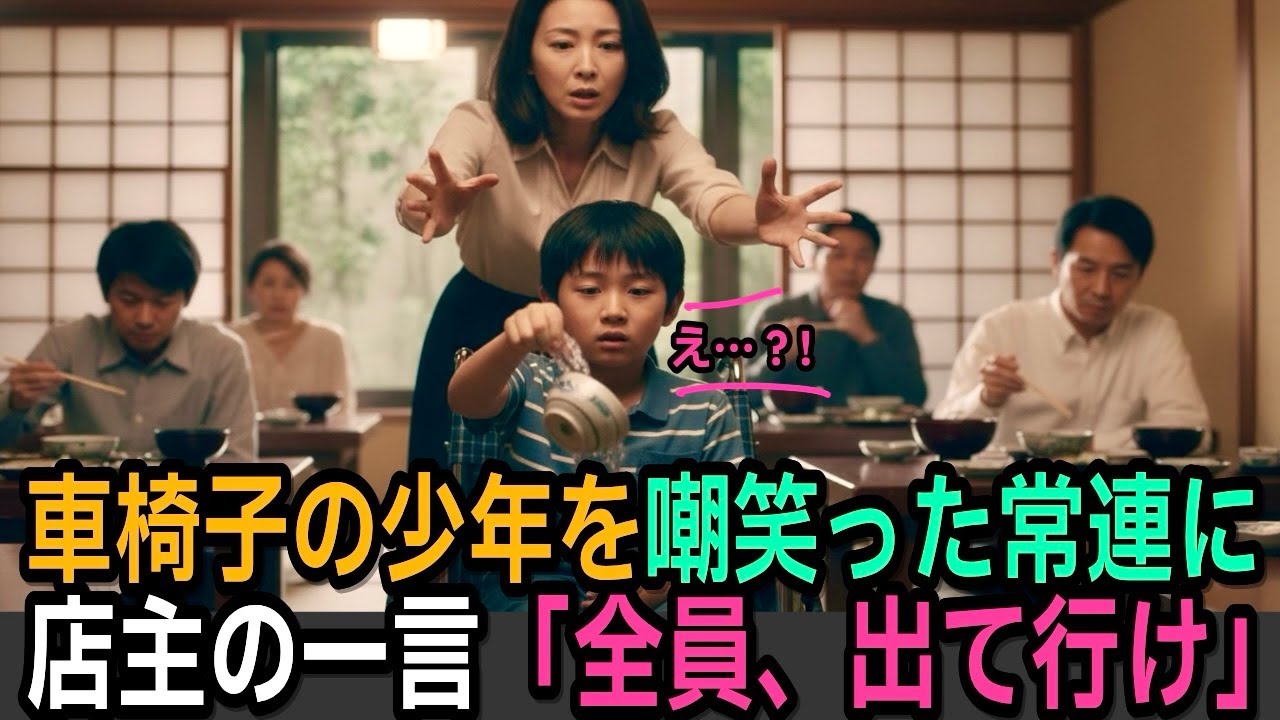 車椅子の少年を嘲笑った常連に、店主が放った一言「全員、出て行け」