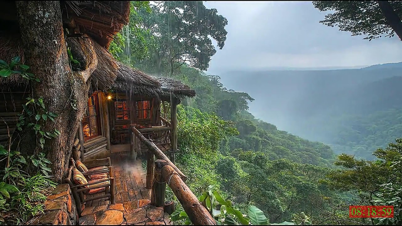 Piano Sleep Music with Calm Rain Sounds for Deep Night Rest