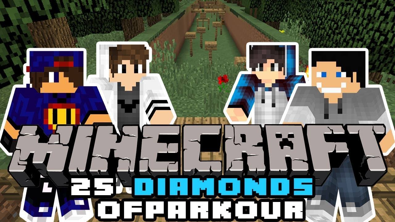 Minecraft: 25 Diamonds Of Parkour - Gwiazdy Tańczą Po Lodzie [1/x] w/ GamerSpace, Tomek90, Happy