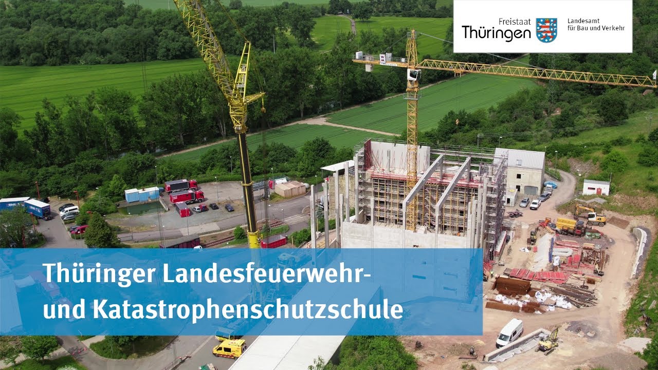 Neubau der Ausbildungs- und Fahrzeughalle | Thüringer Landesfeuerwehr- und Katastrophenschutzschule
