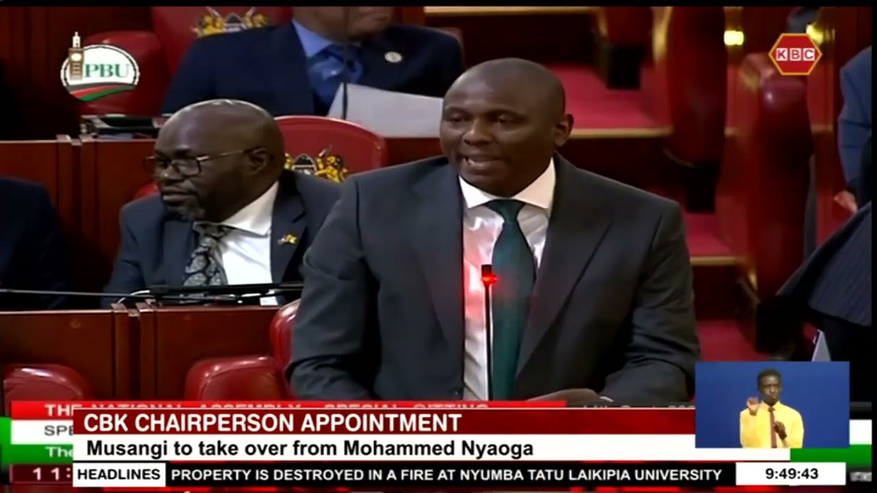 The National Assembly has approved the nomination of Andrew Musangi as the new CBK Chairperson