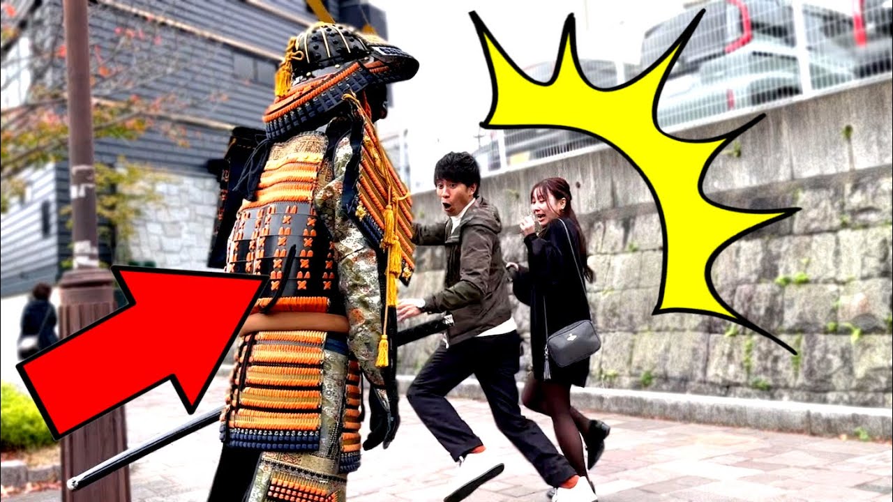 侍が突然動くドッキリ#36 SAMURAI Mannequin PRANK in JAPAN funniest reactions. SAMURAI fan.#prank #funny