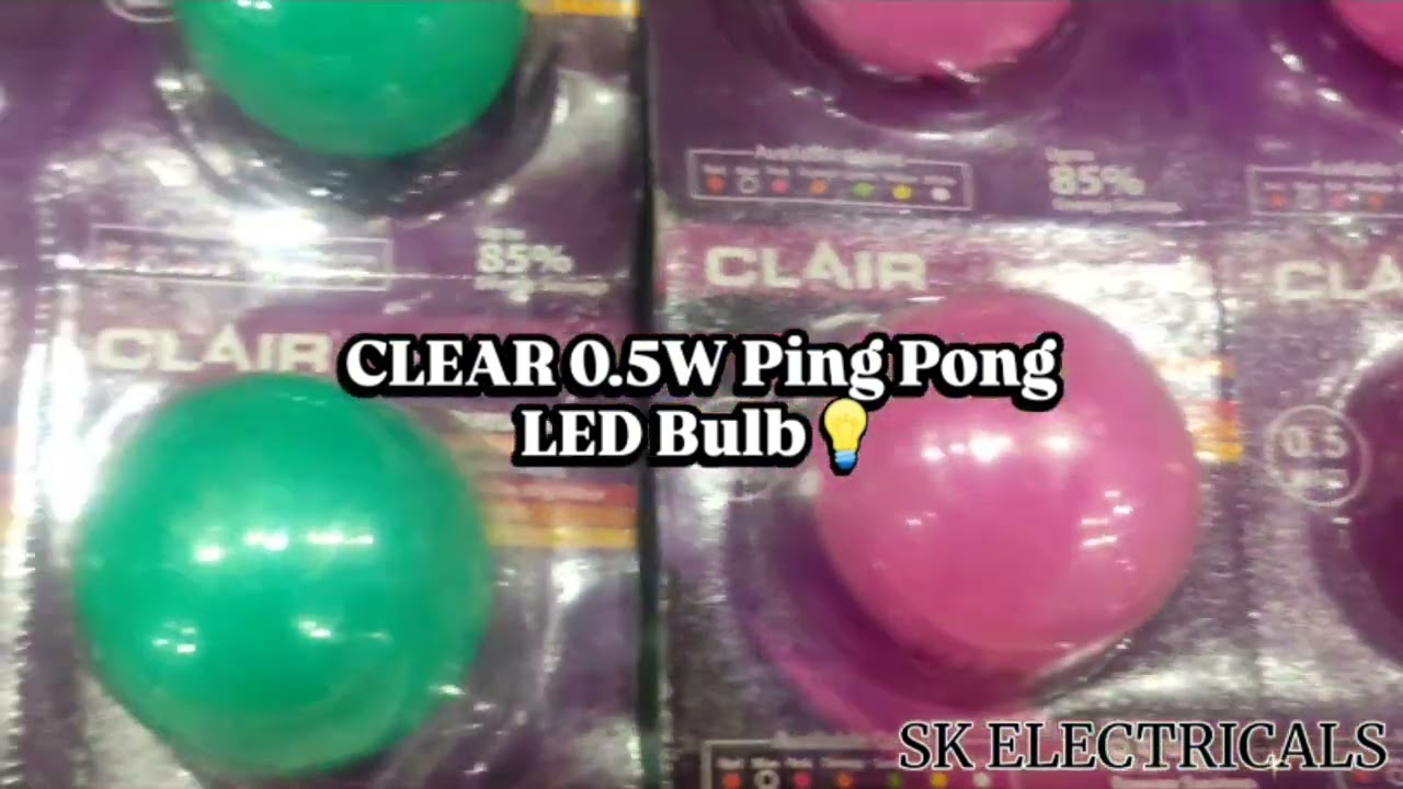 CLEAR 0.5W Ping Pong LED Bulb💡 | Available on SK ELECTRICALS near MASJID & Axis Bank Bijapur.