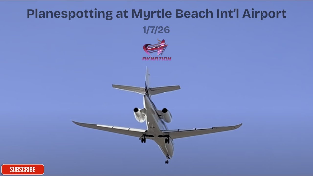 Planespotting at Myrtle Beach Int'l Airport (MYR) 1/7/26 RWY18 Arrivals