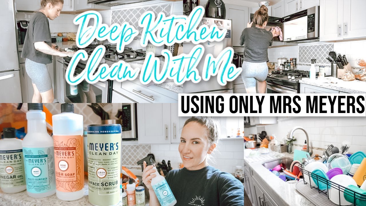 ULTIMATE DEEP KITCHEN CLEAN WITH ME | USING ONLY MRS MEYERS CLEANERS | PATRICIA MARIE