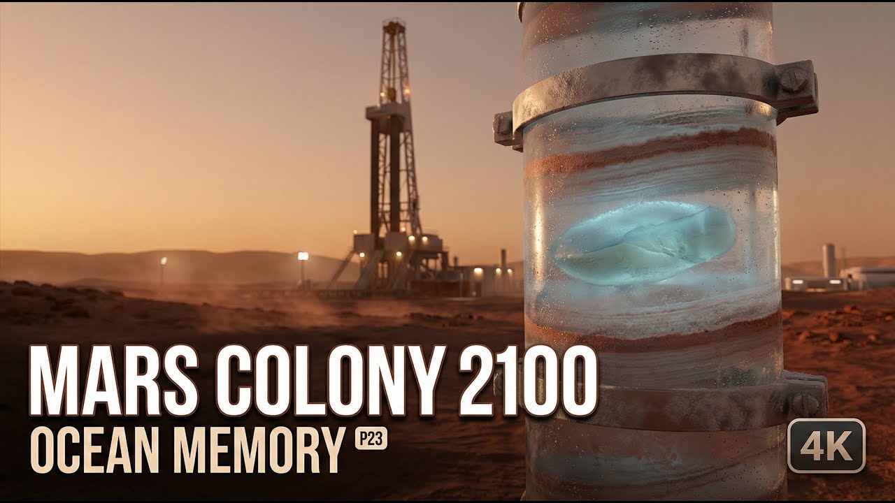 The Martian Ocean Memory (Subsurface Lakes) | Mars Colony 2100. P23 | Silent 4K
