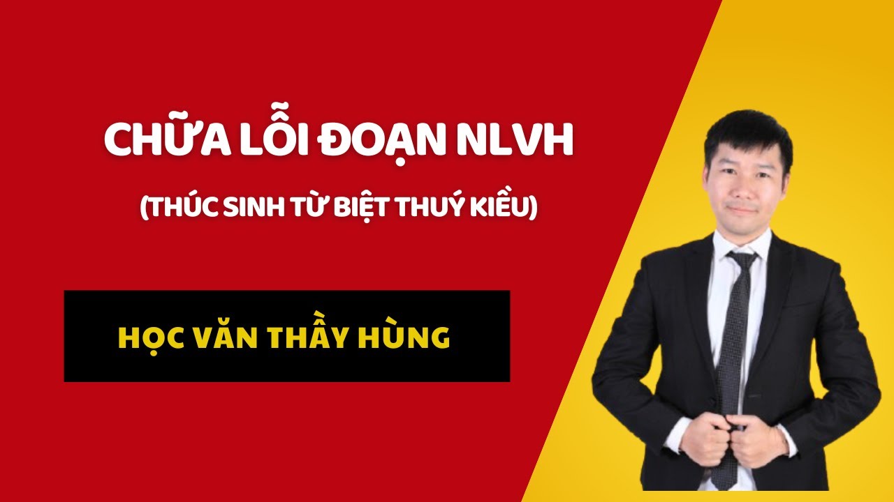 Chữa lỗi đoạn NLVH (Thúc Sinh từ biệt Thuý Kiều)