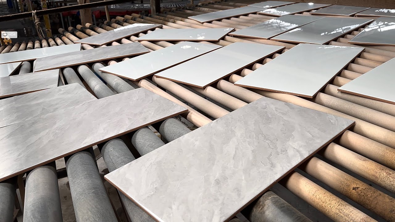 大量生產瓷磚的過程，一家專業的建材工廠