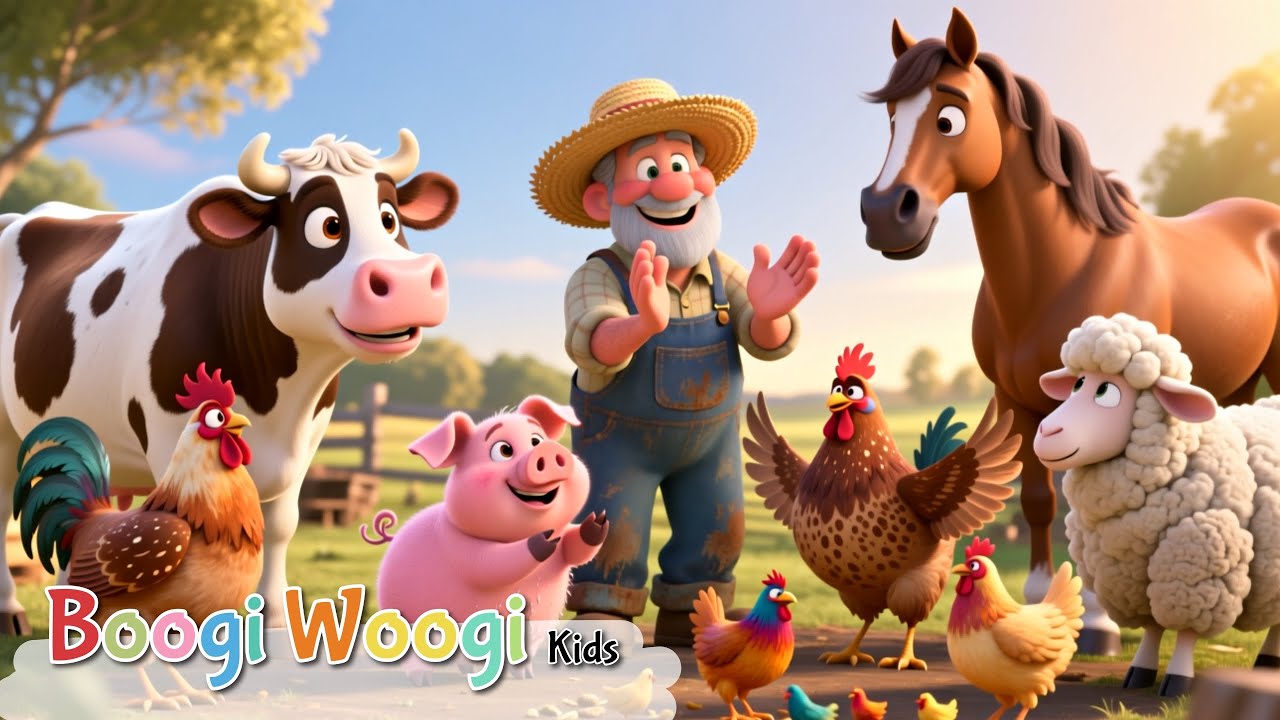 Old MacDonald Had A Farm - 3D Animation English Nursery Rhymes & Songs for children