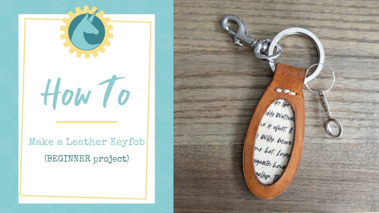 Make A Leather Keychain [narrated] - Beginner Project | FREE Pattern