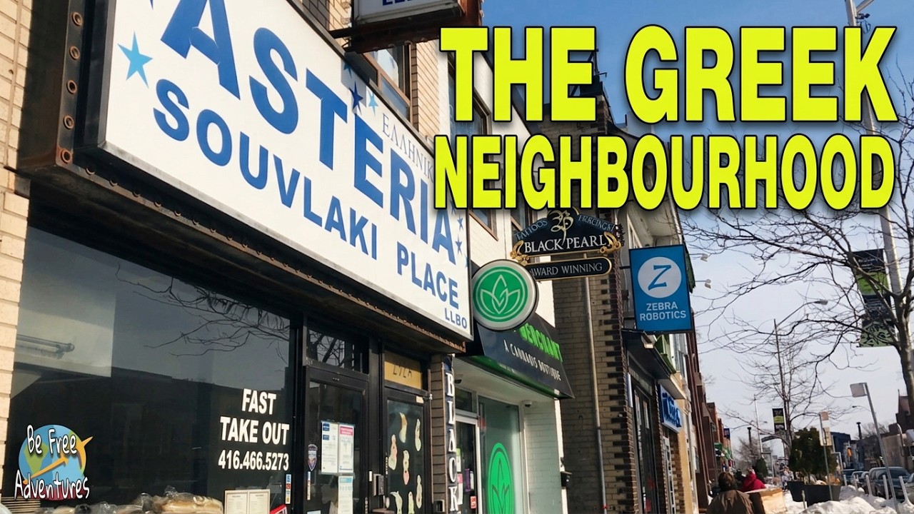 [4K] 🇨🇦 Greektown on Danforth Ave | The Greek Neighbourhood | Exploring Greektown Toronto: