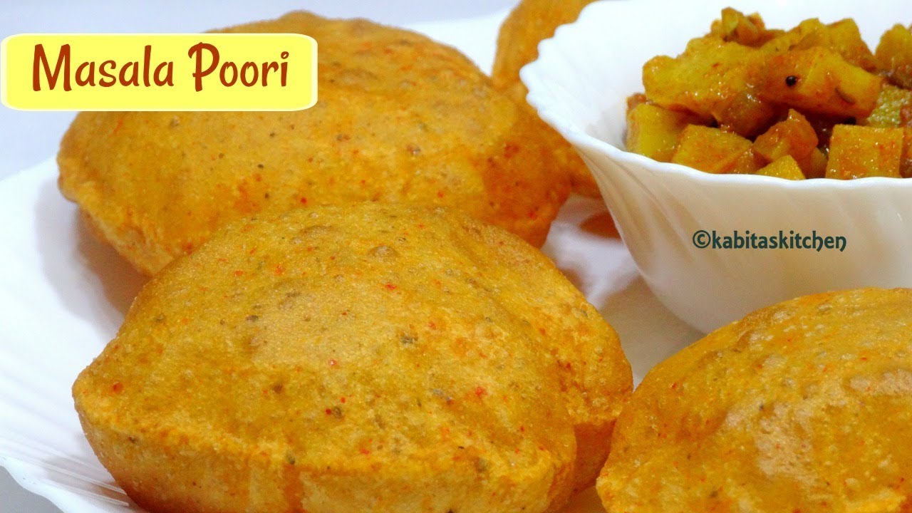Masala Poori Recipe | चटपटी मसाला पूरी | Kids Lunch box Recipe | Spicy Poori Recipe | kabitaskitchen