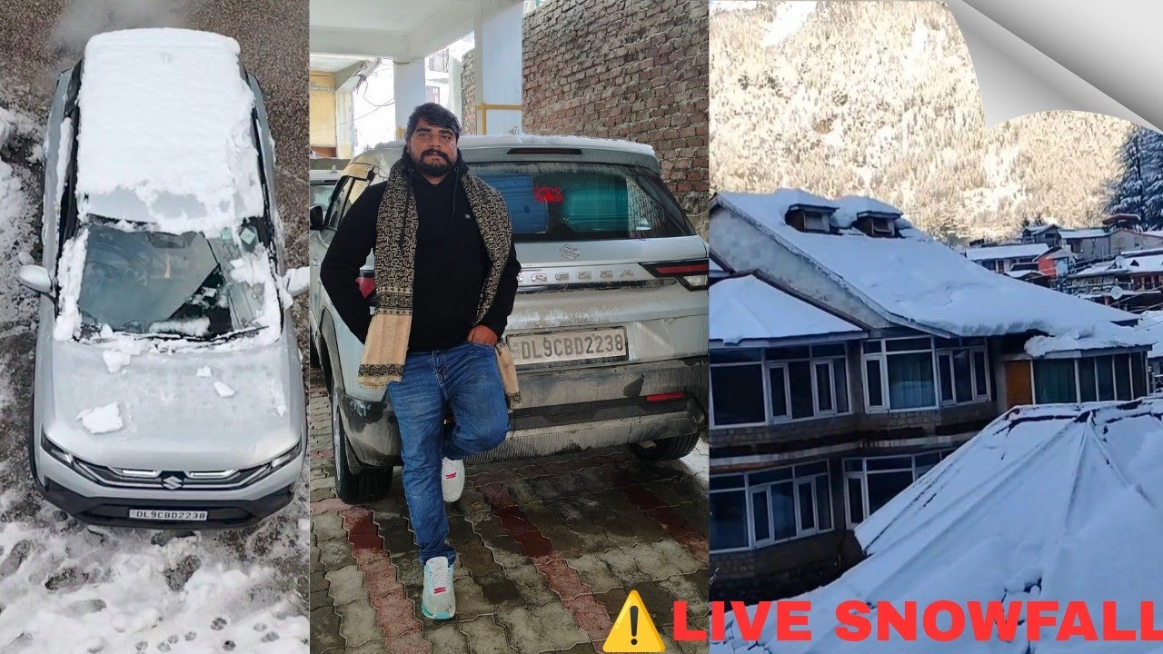 !!ALERT!! ⚠️Live Snowfall In📍 Manali#vlog 