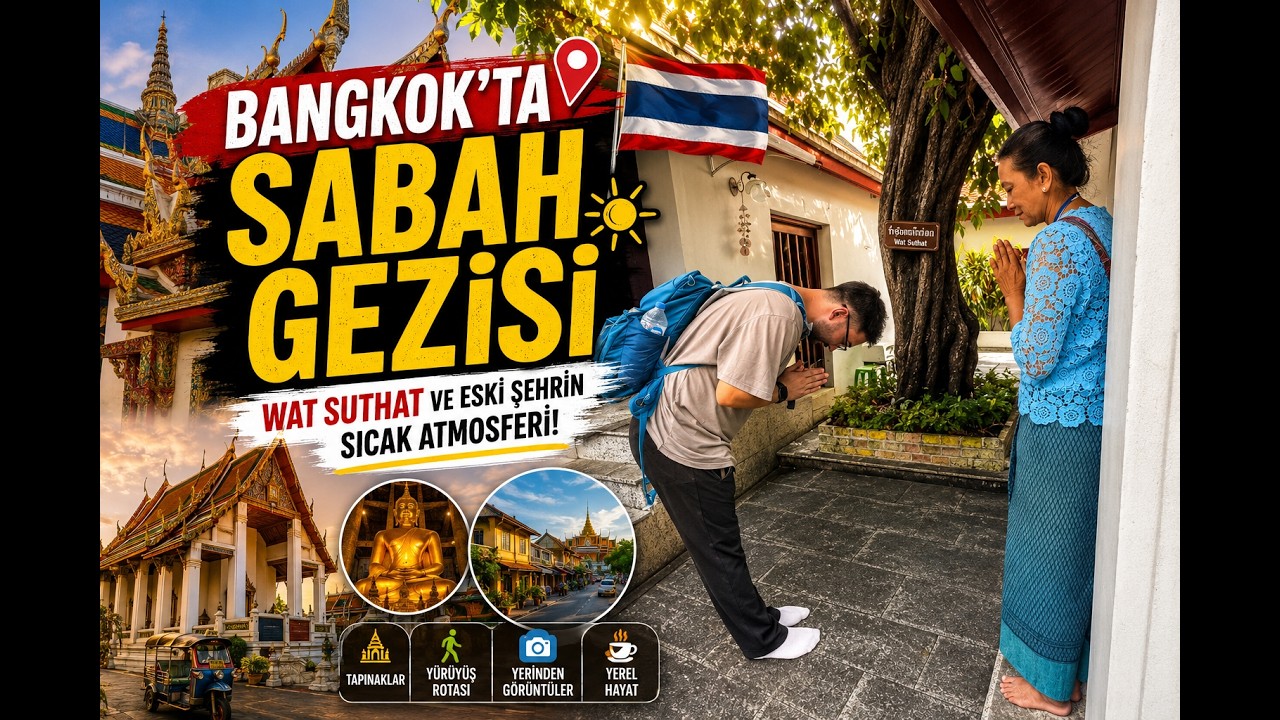 🇹🇭 BANGKOK’TA SABAH GEZİSİ | Wat Suthat ve Eski Şehrin Sıcak Atmosferi! ☀️🛕