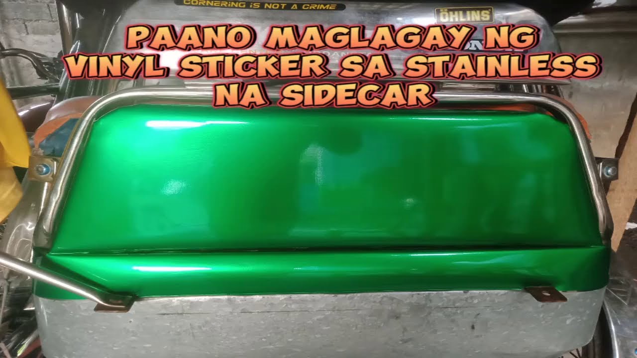 VINYL STICKER PARA SA STAINLESS NA SIDECAR PAANO GAWIN I Do-It-Yourself Vise MotoVlog