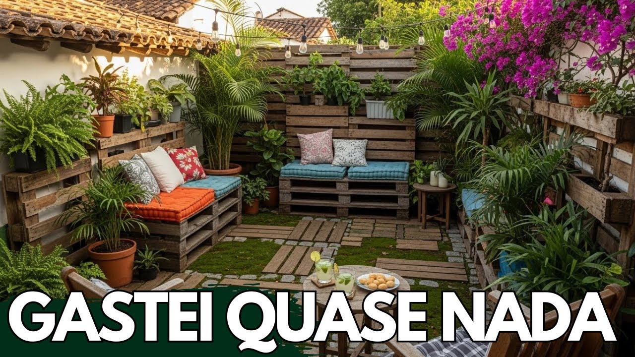 P&Aacute;TIO PEQUENO R&Uacute;STICO COM RECICLAGEM DE SOBRAS DE MADEIRA